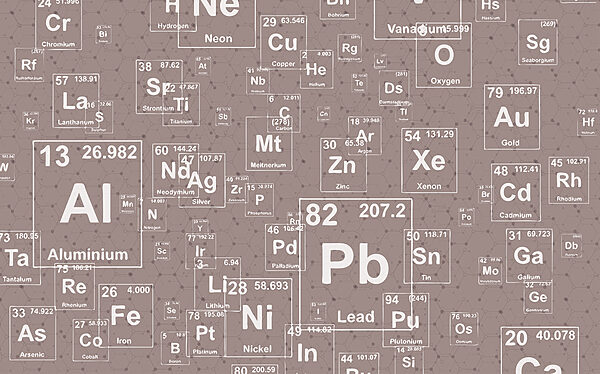 A pattern of periodic table elements