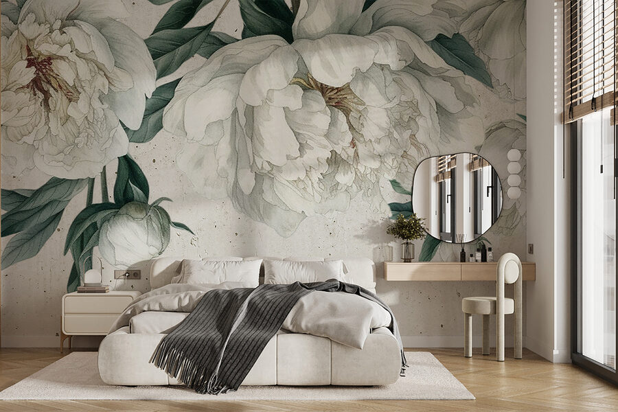 Um grande plano de flores