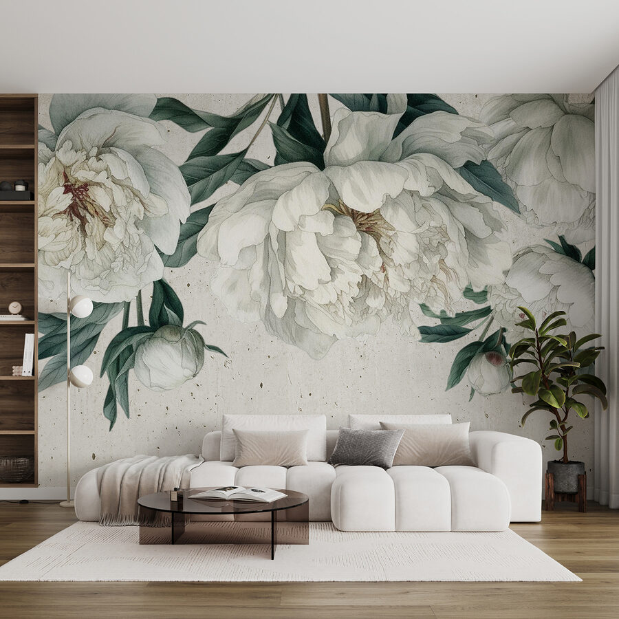 Um grande plano de flores