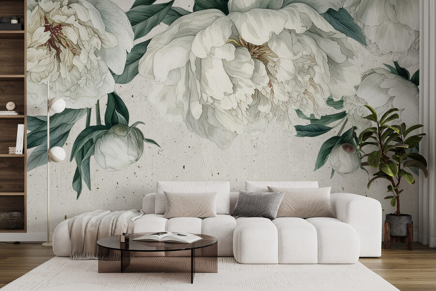 Um grande plano de flores