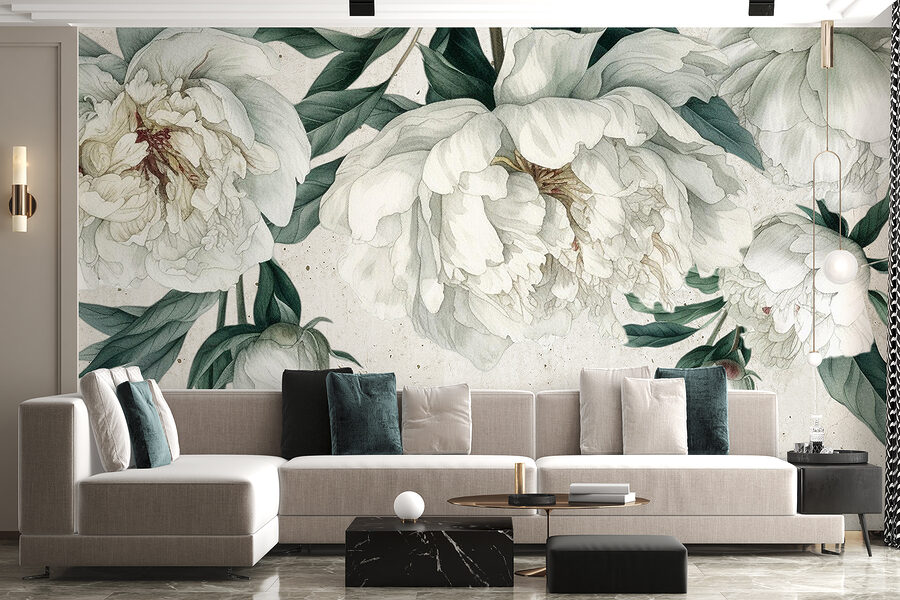 Um grande plano de flores