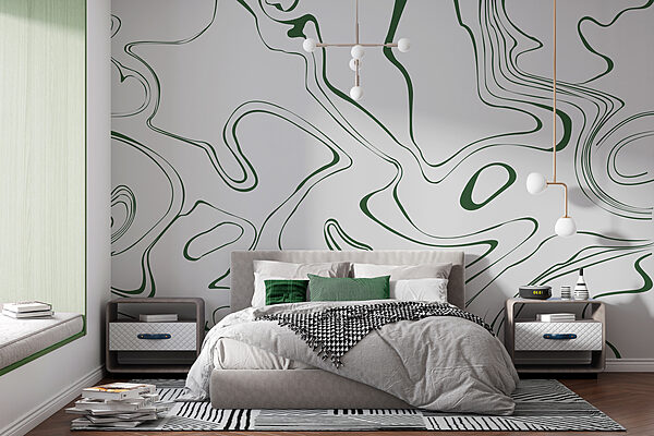 Um redemoinho verde e branco Um redemoinho verde e branco