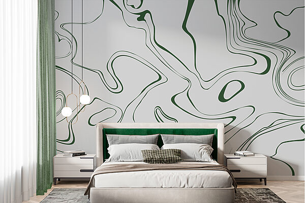 Um redemoinho verde e branco Um redemoinho verde e branco