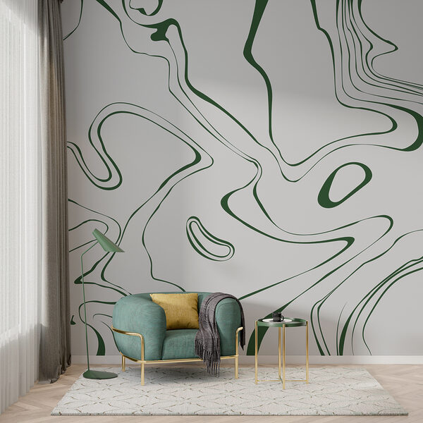Um redemoinho verde e branco Um redemoinho verde e branco