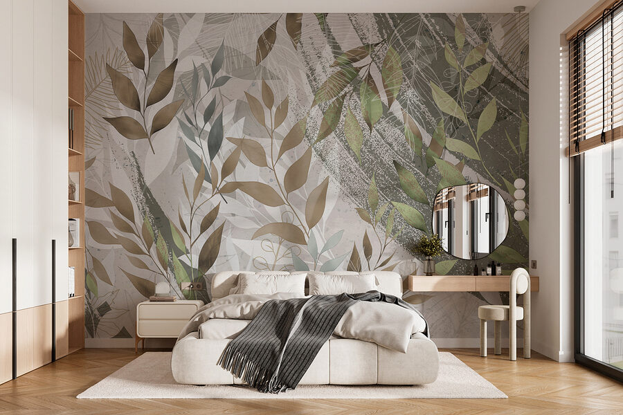 Papel de parede Um grande plano das folhas