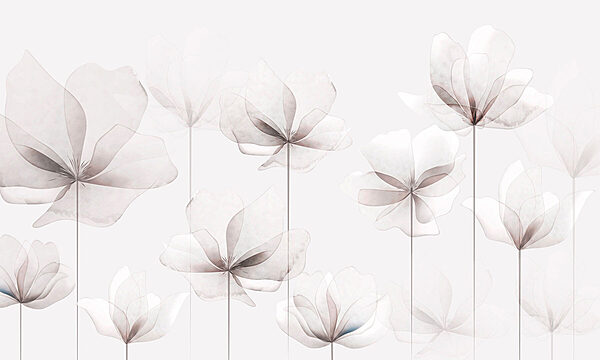 Um grupo de flores brancas Um grupo de flores brancas