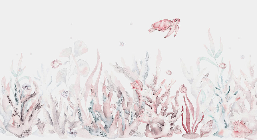 Papel de parede Uma alga e algas marinhas com uma tartaruga - Image 4