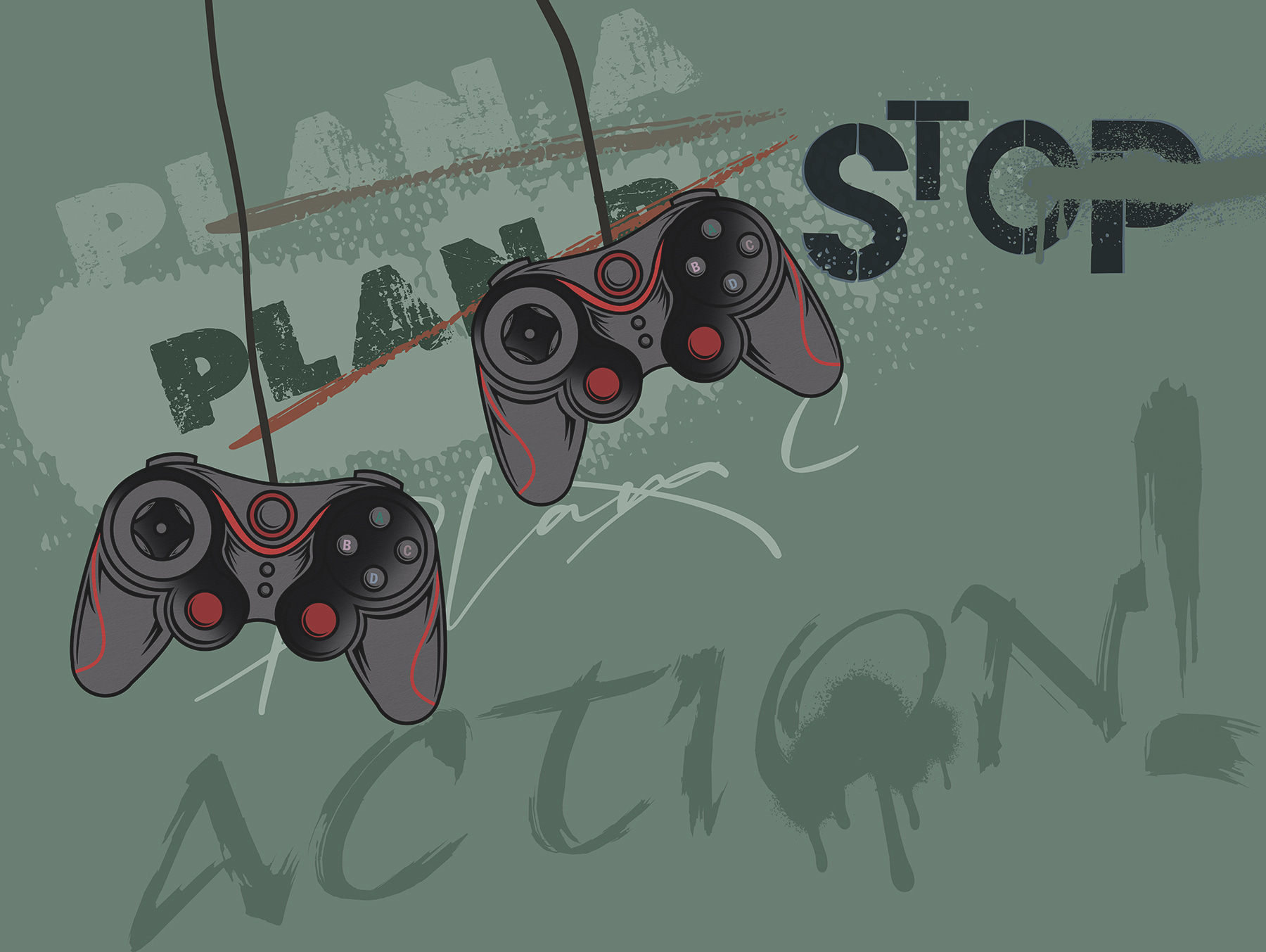 A video game controller from a string A video game controller from a string