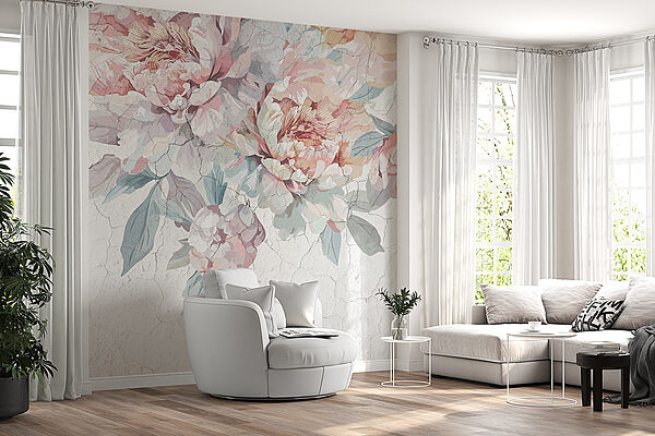 Um grande plano de flores Um grande plano de flores