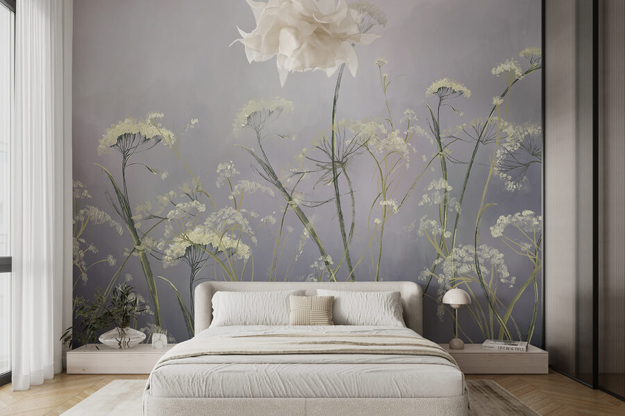 Um grande plano de flores