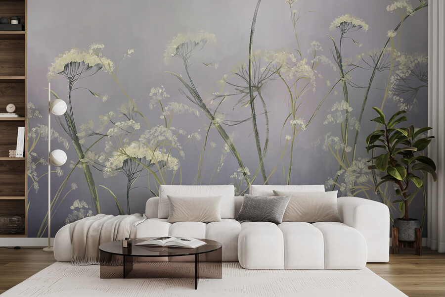 Um grande plano de flores