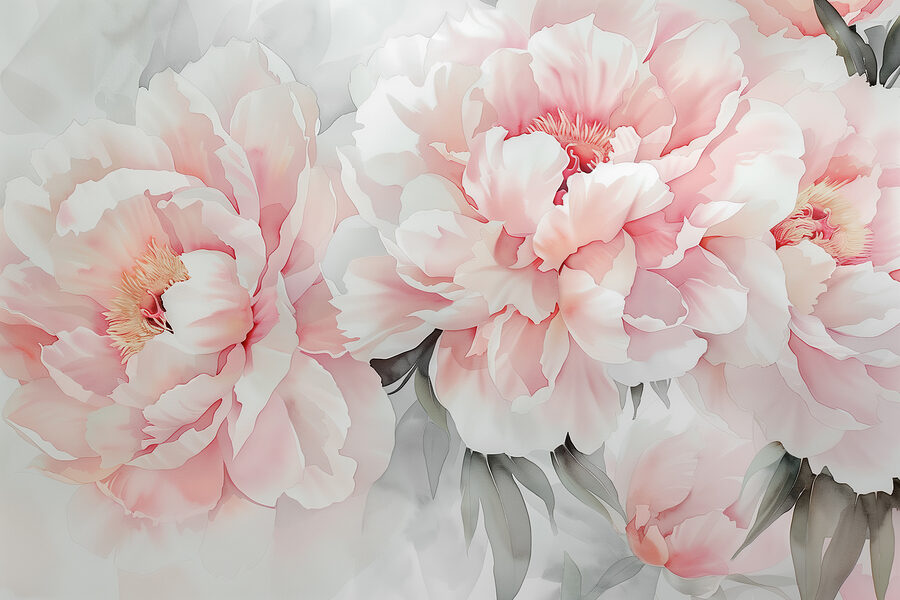 Um grande plano de flores