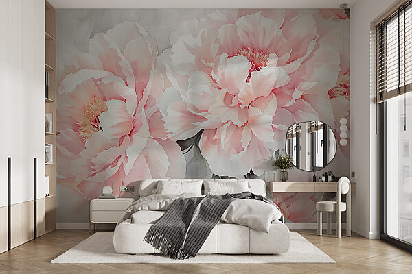 Um grande plano de flores Um grande plano de flores