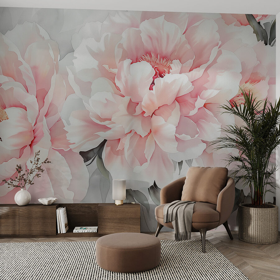 Um grande plano de flores