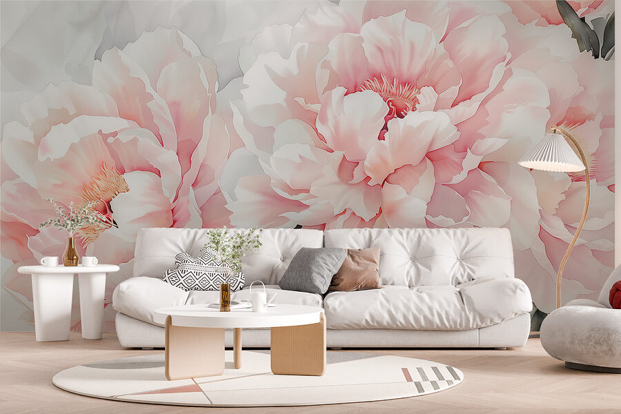 Um grande plano de flores