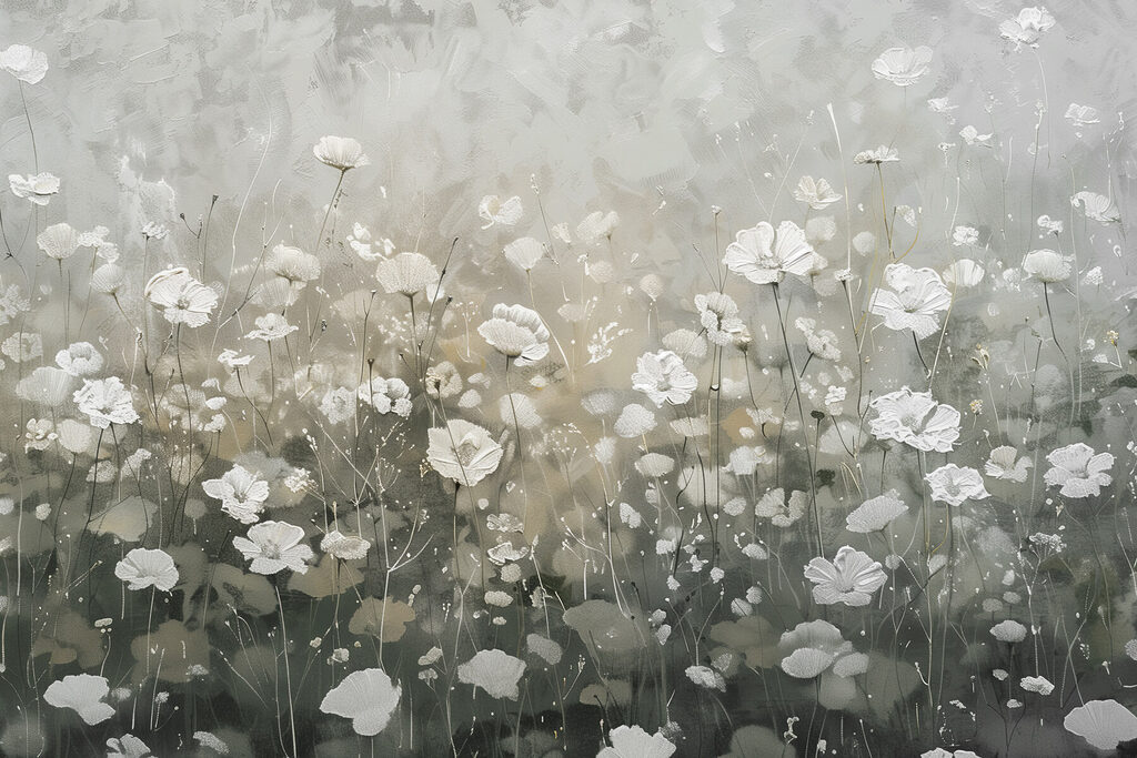 Um grande plano de flores Um grande plano de flores