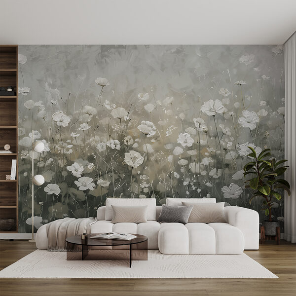 Um grande plano de flores Um grande plano de flores