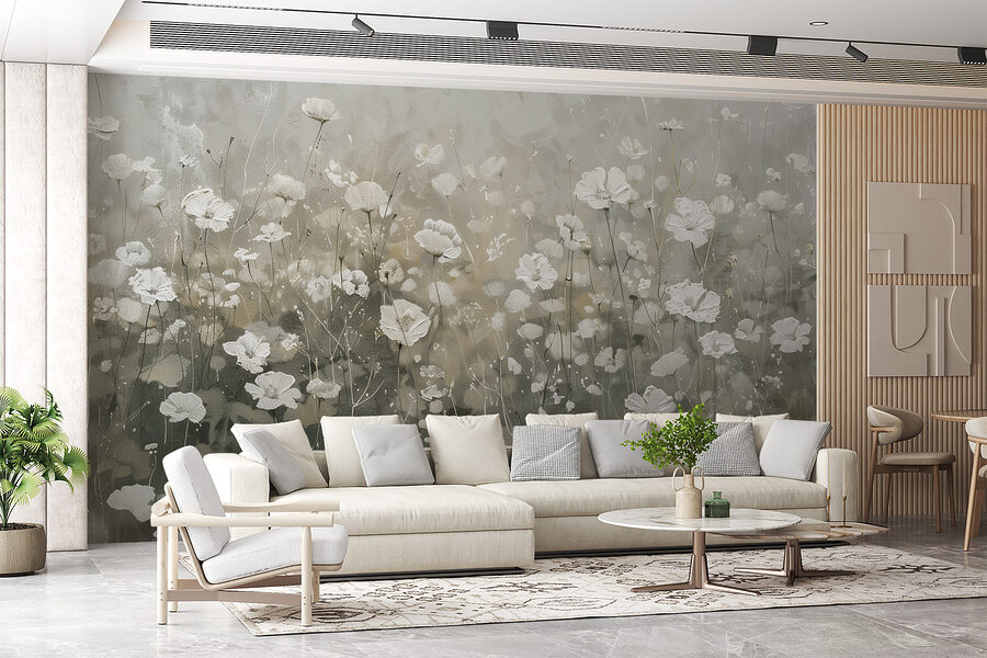 Um grande plano de flores