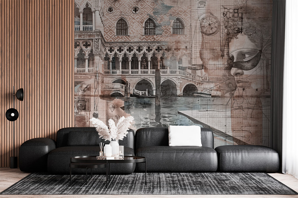 A collage of a building and a bridge