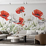 Papel de parede Um grande plano de flores