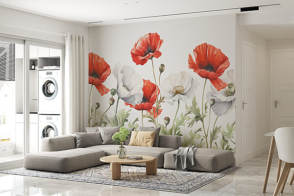 Um grande plano de flores Um grande plano de flores