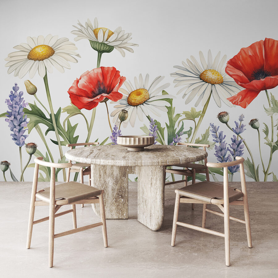 Um grande plano de flores