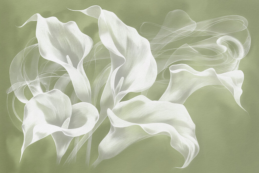 Um grande plano de flores Um grande plano de flores