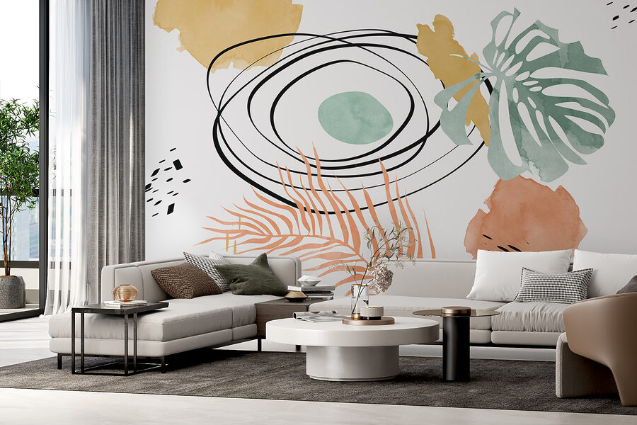 Um grande plano de uma pintura