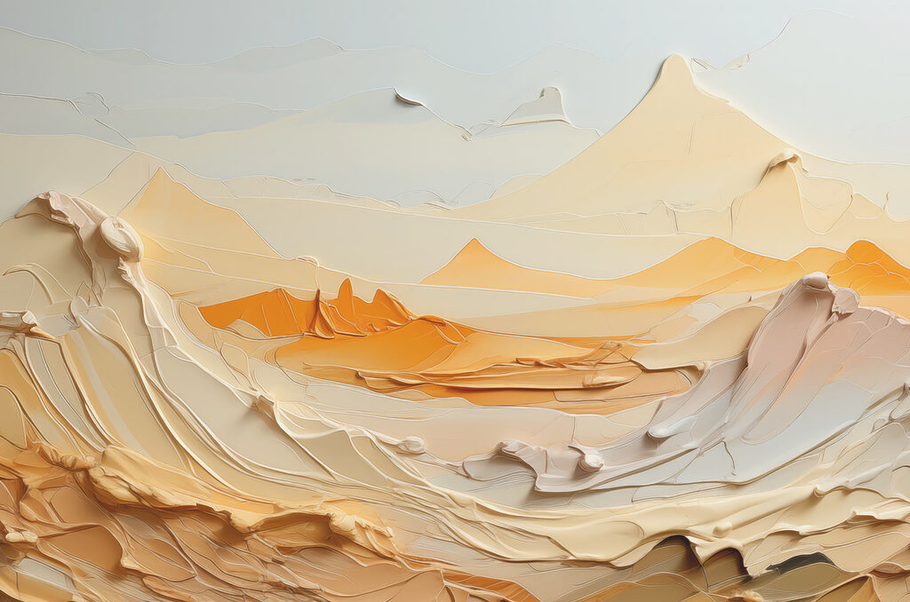 Um recorte de papel de um deserto Um recorte de papel de um deserto