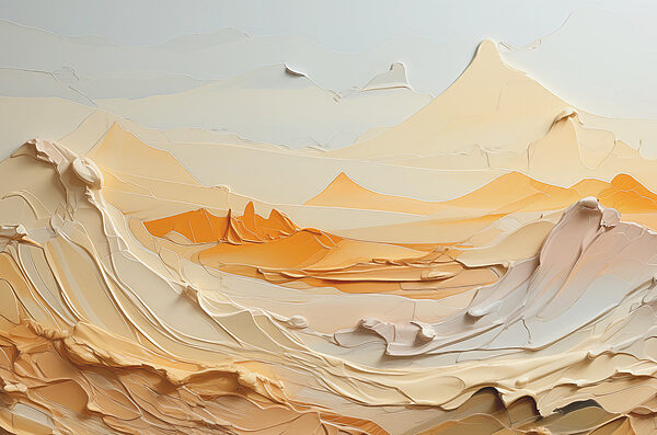 Um recorte de papel de um deserto Um recorte de papel de um deserto