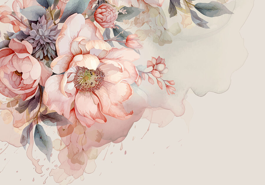 Um grande plano de flores