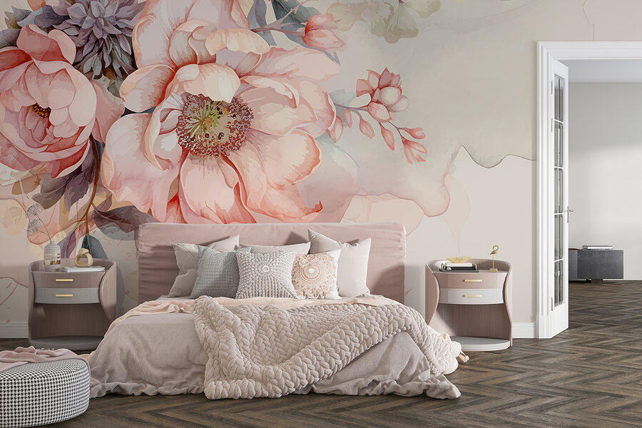 Um grande plano de flores