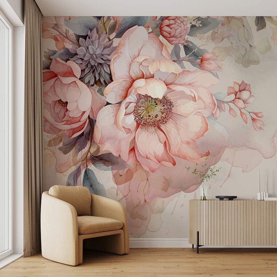 Um grande plano de flores