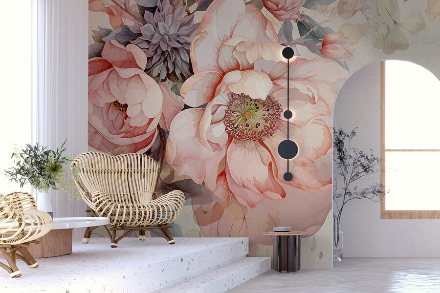 Um grande plano de flores