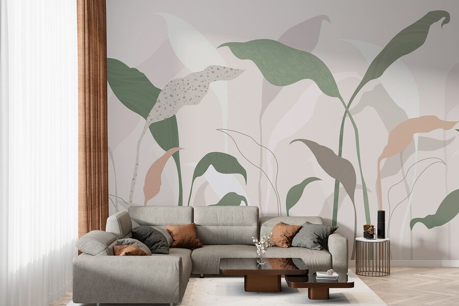 Um grande plano de plantas