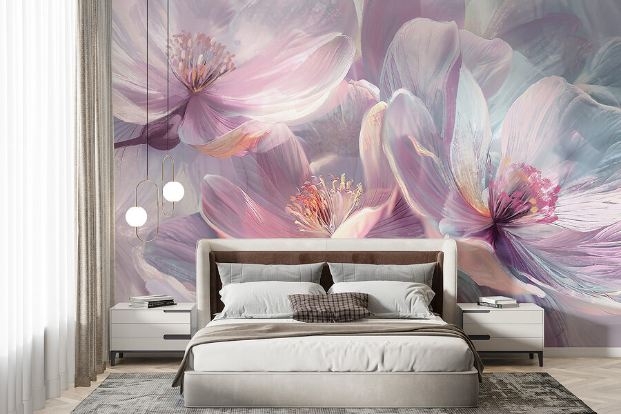Um grande plano de flores