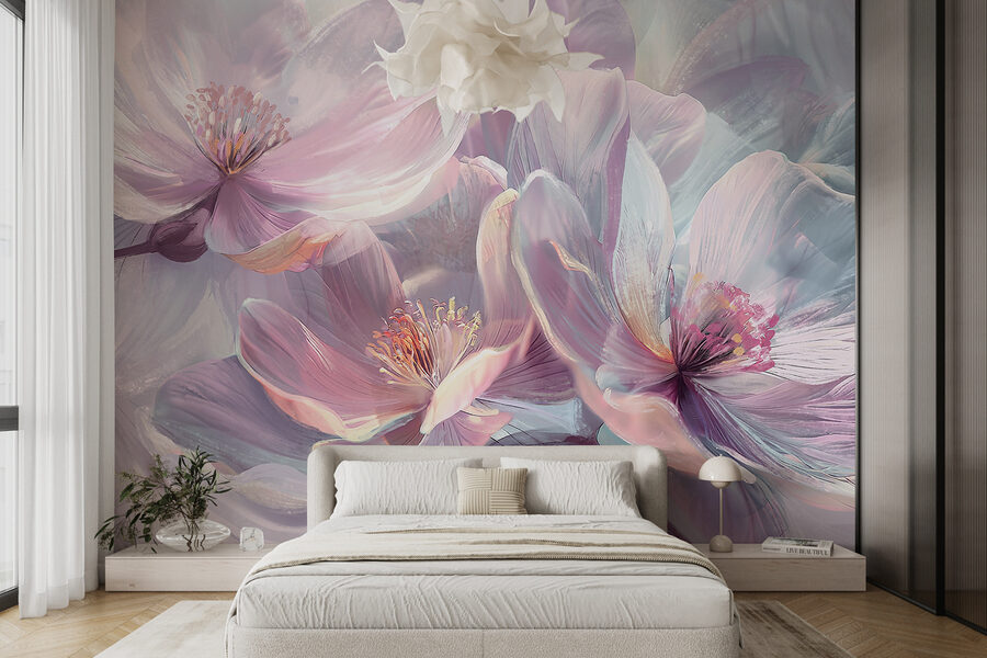 Um grande plano de flores