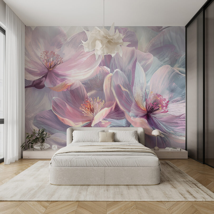 Um grande plano de flores