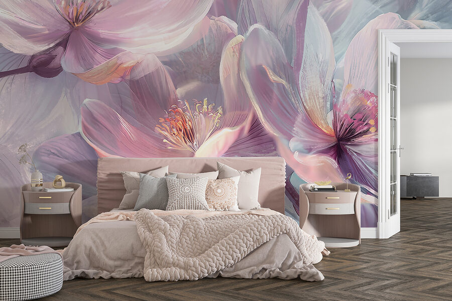 Um grande plano de flores