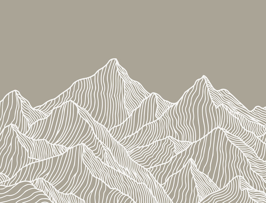 Papel de parede Uma arte de linhas brancas de montanhas - Image 3
