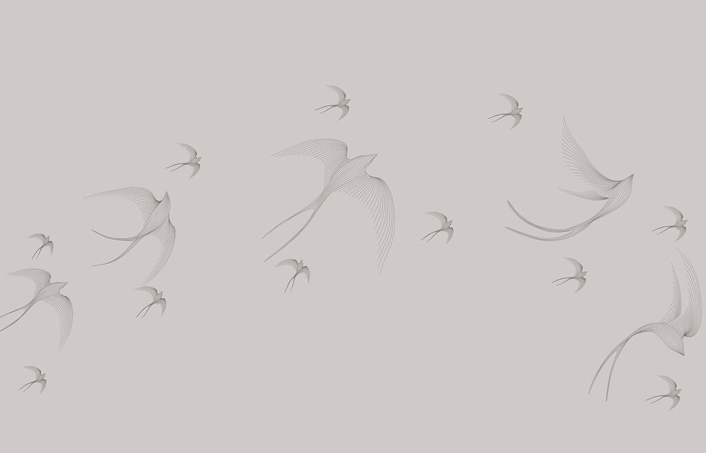 Um grupo de pássaros a voar Um grupo de pássaros a voar