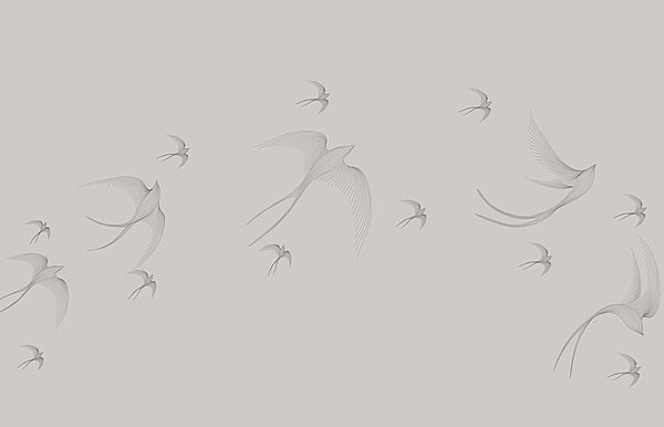 Um grupo de pássaros a voar Um grupo de pássaros a voar