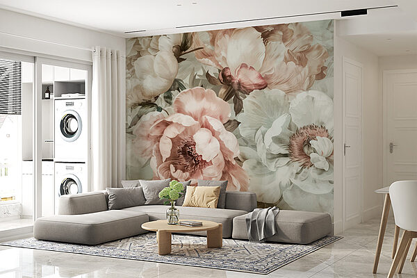Um grande plano de flores Um grande plano de flores