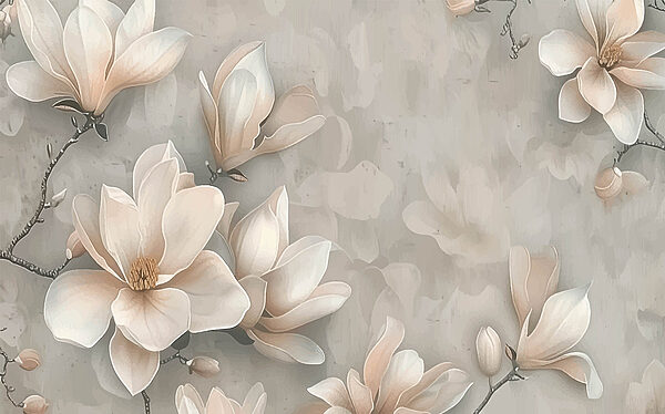 Um grande plano de flores Um grande plano de flores