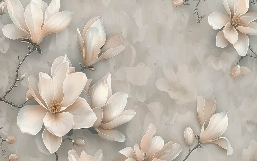 Um grande plano de flores