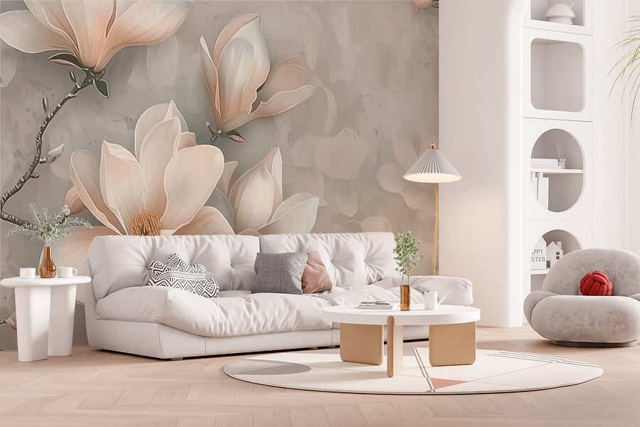 Um grande plano de flores