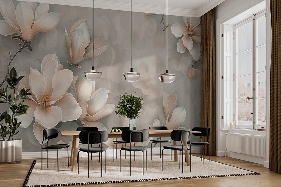 Um grande plano de flores