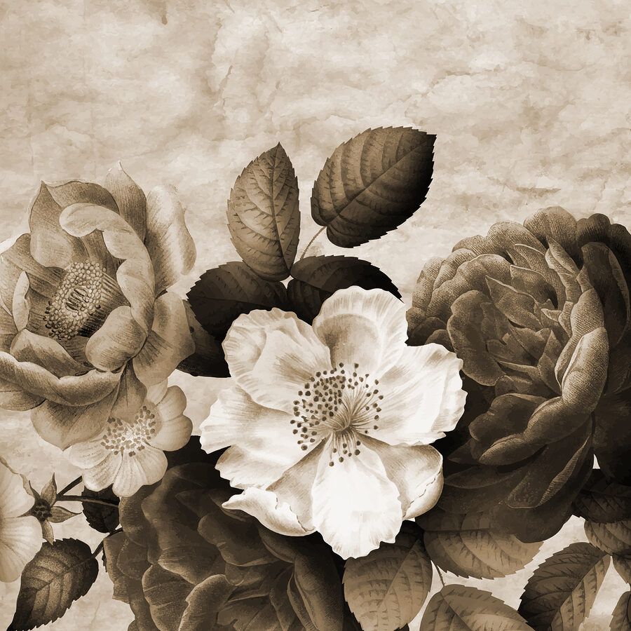 Um grande plano de flores