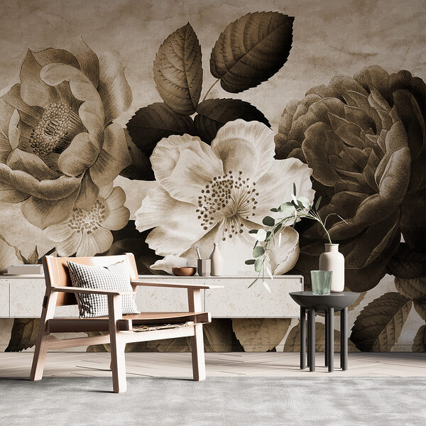 Um grande plano de flores Um grande plano de flores