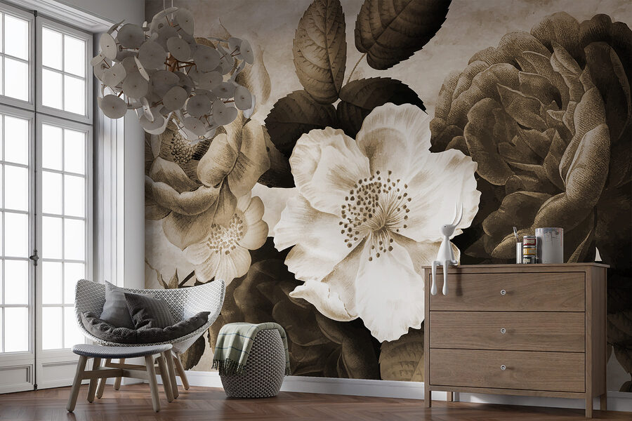Um grande plano de flores